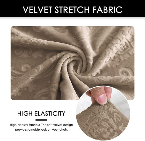 Armless Criss Cross Chair Cover Chair Slipcover Office Desk Chair Covers Velvet Embossing Mid Back Wide Seat Accent
