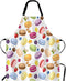 WONDERTIFY Colorful Macarons Apron - Adjustable Bib for Men & Women, Suitable for Kitchen Cooking & Baking