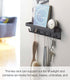 Yamazaki Home Black Magnetic Key Rack with Tray, One Size