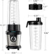 La Reveuse Electric Blender for Shakes and Smoothies, 400W with 2 x 24 Oz Blending Cups and To Go Lids, BPA-free