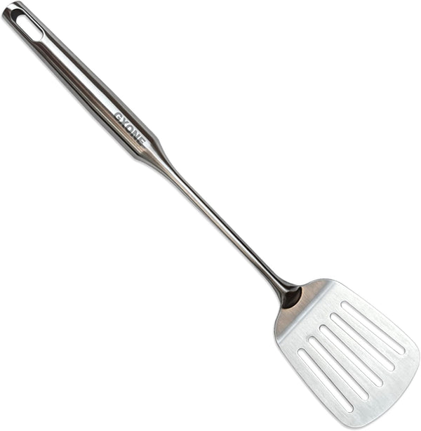 Stainless Steel Slotted Spatula, Cooking Utensil for Kitchen Use, Silver, 14.9 Inch