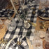 Partisout Buffalo Check Table Runner with Tassel, Washable Cotton Linen Gingham Table Cover, Checked Design