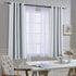NICETOWN Greyish White Room Darkening Curtains, Thermal Insulated Grommet Panels for Bedroom (2 Panels, 52 by 54)