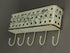 PD Home & Garden Distressed White Metal Wall Pocket with Hanging Hooks