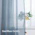 MIULEE Dusty Blue Linen Textured Sheer Curtains, 84 Inches Long, 2 Panels for Bedroom Living Room