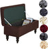 ANWUCHEN Rectangle Ottoman Cover, Stretch Slipcover with Storage, Elastic Bands Ties, Folding Ottoman