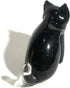 Handmade Mini 1.5" Blown Glass Cat Putitto Figurines, Collectible Dollhouse Gift Ideas