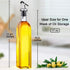 WERTIOO Olive Oil Dispenser Bottle, 2 Pack 17oz Clear Oil and Vinegar Set with Spout, Funnel & Labels
