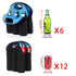 Hipiwe 6 Pack Insulated Neoprene Bottle Can Carrier Tote for Baby Bottle Cooler Bag with Secure Carry Handle