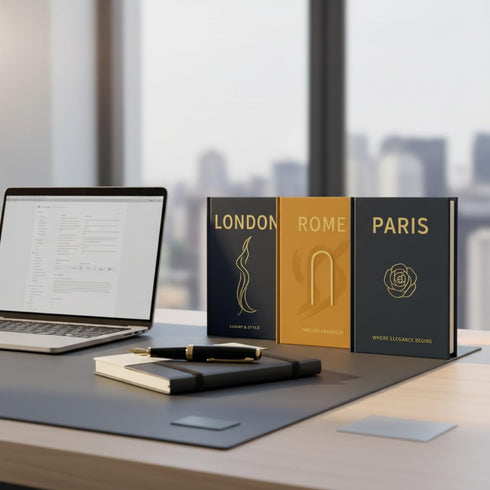 Set 3 Decorative Coffee Table Books of Faux Books for Home Decor, Bookshelf Styling, Entry Table Decor (Paris, Rome