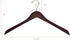 5) Quality Walnut Wooden Curved Coat Hangers, Smooth Solid Wood Pants Hangers, Swivel Hook, Coat, Jacket (Gold Hook