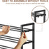 3-Tier Closet Expandable Shoe Rack, Adjustable Shoe Shelf Storage Organizer Heavy Duty Metal Free Standing Shoe Rack
