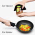 Silicone Trivet Mats Hot Mat, Robust Non Slip Coasters, Heat Resistant Mats (Black)