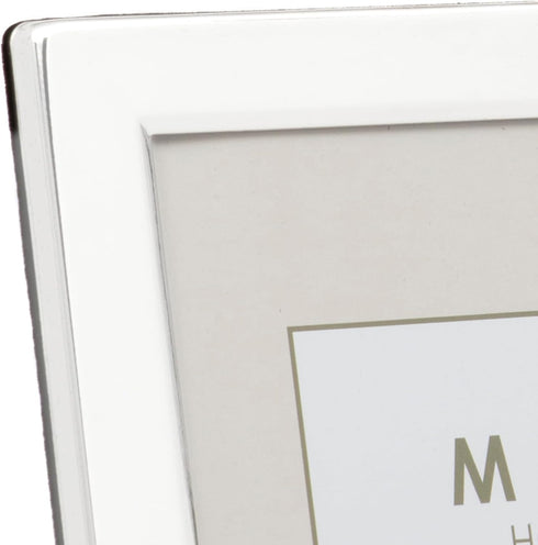 Maturi Silver Plated Double Photo Frame, Flat Edge Portrait, 4 x 6-inch (10 x 15cm)