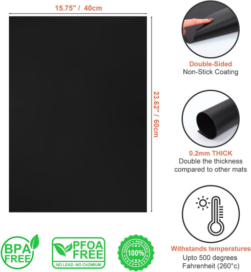 Oven Liner, Oven Liners for Bottom of Electric Oven, Oven Mat, 15.75" X 23.62", Easy to Clean Nonstick Reusable, 2 Pack by Alldrmtrue