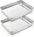 TeamFar Small Lasagna Pan Set of 2, 10.5’’ x 8’’ x 2’’ Stainless Steel Brownie Cake Pan for Baking and Roasting