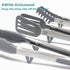 Tongs for Cooking, 12" Kitchen Tongs with Silicone Tips, Food Grade Serving Tongs Set of 3, Grey by TOWINGO