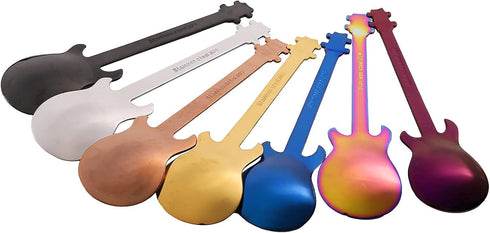 DEAYOU 14 Pieces Guitar Coffee Spoons, 18/10 Stainless Steel Small Spoon, 4.7 Inch Creative Spoons
