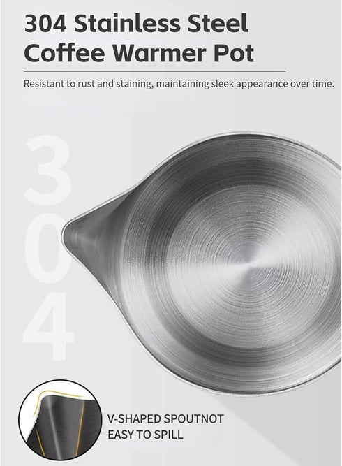 Yoidesu Turkish Coffee Maker, 600ml Brewing Capacity, Stainless Steel Electric Pot for Turkish & Greek Coffee