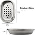 Miruchertter Countertop Stainless Steel Soap Dish with Double Layer Draining for Bathroom, Chrome Brushed Nickel Soap