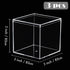 Kamehame Acrylic Boxes for Display, 3 Pack Clear Plastic Square Cube, 3.3x3.3x3.3Inch Small Storage Boxes with Lid