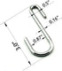 Chrome Finish Steel S Hook, Universal Pot Rack Hooks, Set of 10 for Kitchenware and Utensils