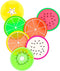 DomeStar Fruit Coaster, 7PCS 3.5" Non Slip Car Coaster, Colorful Silicone Drink Cup Mat