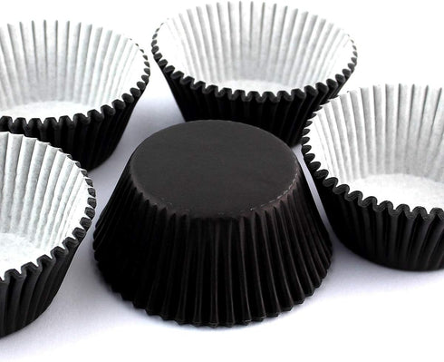 Eoonfirst Standard Size Cupcake Liners, Halloween Party Baking Cups, 100 Pcs (Black)