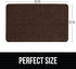KANGAROO Luxury Chenille Bath Rug, 30x20, Extra Soft and Absorbent Shaggy Kids Bathroom Rugs, Machine Wash Mat, Strong Underside, Plush Carpet Mats for Tub, Shower, Bathtub and Bath Room, Brown