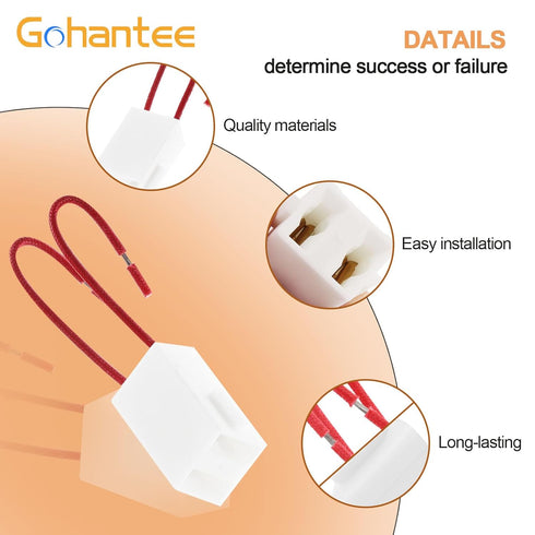 gohantee Burner Terminal Receptacle Block Kit, Pack of 4, Replace # 12001676 Compatible with Kenmore Sears & Maytag