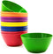 Plastic Bowls Set of 12, Unbreakable 6-inch Cereal/Soup/Salad Bowls, Microwave/Dishwasher Safe, BPA Free
