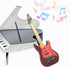 2PCS 1:12 Suartus Mini Musical Instrument Guitar Wooden Bass Guitar Model Display Ornaments for Mini Music Room