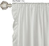 W52 L90, 2 StangH White Ruffle Curtains for Living Room, Luxurious Sheer Light Filtering Panels, Perfect for Holiday