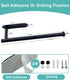 Paper Towel Holder - Self Adhesive or Drilling Under Cabinet Stainless Steel Black Wall Mount for Kitchen