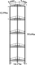 HuggieGems 5-Tier Black Shower Caddy Organizer with Hooks - Stylish Bathroom Storage