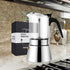 4/6/ 9 360ml/12.7oz/9 cup=40ml) Geesta Premium Crystal Glass-Top Stovetop Espresso Moka Pot - Cups Stainless Steel