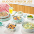 4 Pack Silicone Stretch Lids, Thicker Reusable Container Covers, Expandable Food Storage Covers, Dishwasher and Freezer