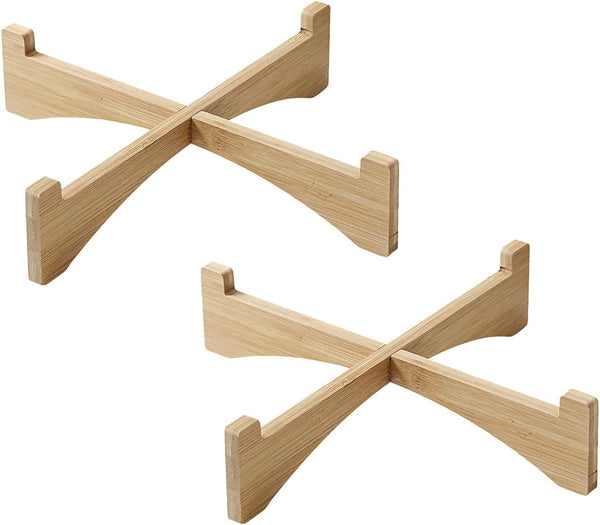 Wood Plant Stand, Bamboo Plant Stand, Sturdy Flower Pot Holder for Indoor Outdoor, Mid Century Modern Design