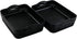 Large Plastic Storage Basket Tray with Handle, Black, Pack of 6