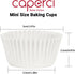 Caperci 500 Count Mini Cupcake Liners, White Muffin Liners, Greaseproof Small Cupcake Wrappers for Baking