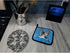 Caroline's Treasures 8692PTHD Bird on Blue Pair of Heat Resistant Pot Holders, 7 1/2 x 7 1/2