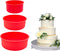 3 Pieces Silicone Cake Pans, Round Silicone Molds for Baking Quick Release Bakeware Pans, Non-Stick Reusable Cake Pan