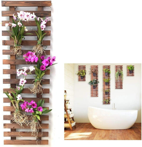 ShopLaLa Wall Planter - Wooden Hanging Planter for Indoor Plants, Plant Stand,