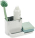 Large White Kitchen Sink Organizer for Sponges and Brushes