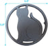 Black Cat Metal Trivet with Feet, Cast Iron, 5.6-Inches Across, Kitchen or Dining Table Decor