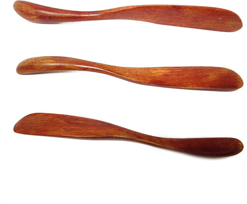 Honbay 6PCS (6.5 Inch) Handmade Wooden Butter Knife Jelly Cheese Spreaders Sandwich Spreaders Condiment Spreaders Mini
