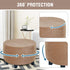 GERLNF Round Velvet Ottoman Slipcover Ottoman Covers Footstool Protector Covers Storage Stool Ottoman Covers Stretch