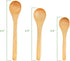 BambooMN Brand 10pcs Carbonized Brown 3.5" Round Head Small Solid Bamboo Spoons