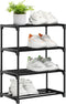 OLYREO Stackable Small Shoe Rack for Closet 4 Tier, Sturdy Shoe Rack Organizer
