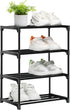 OLYREO Stackable Small Shoe Rack for Closet 4 Tier, Sturdy Shoe Rack Organizer